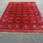 9x12 Rend oriental Bokhara design Rug, Antique design Red Rug, Soft high pile handspun wool, all natural vegetable dye rug, Living room and bedroom