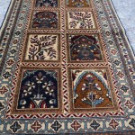 2x4 Bakhtiari Area rugs, Afghan Beige Flower Pictorial Small Accent rug, Living room Bedroom Home Decor Wall Rug, 3x4 Turkish Aesthtic Rug,